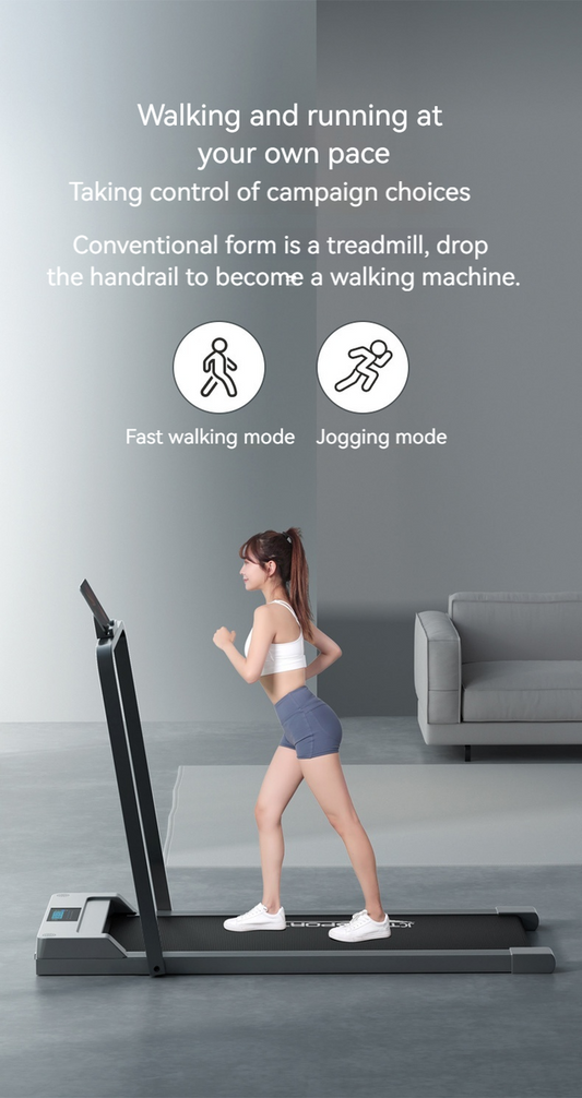 FLEXEE Foldable Running/Walking Pad Treadmill with Handrail and Bracket