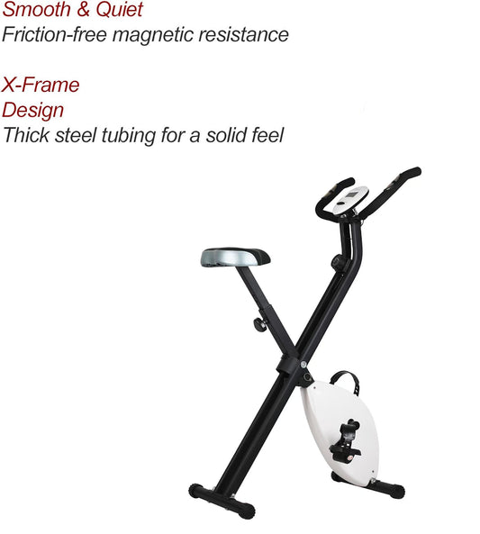 FLEXEE Folding Exercise Bike Indoor Silent Pedal Bike for Home