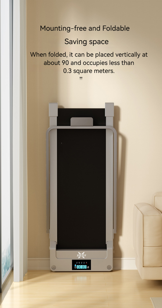 FLEXEE Foldable Running/Walking Pad Treadmill with Handrail and Bracket