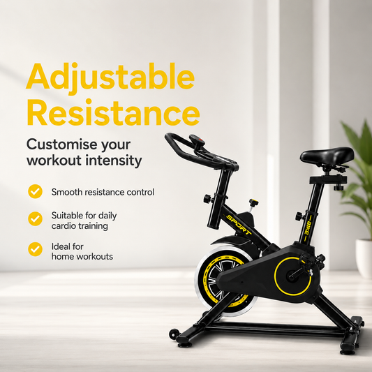 Flexee Exercise Bike - Indoor Cycling Bike with Adjustable Resistance