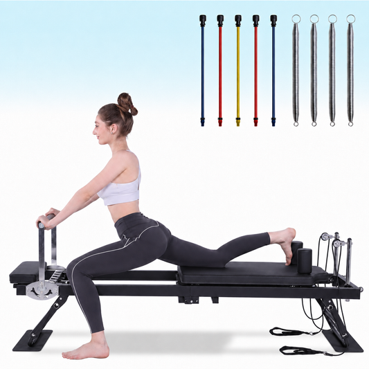 FLEXEE Foldable Pilates Reformer - Adjustable Resistance