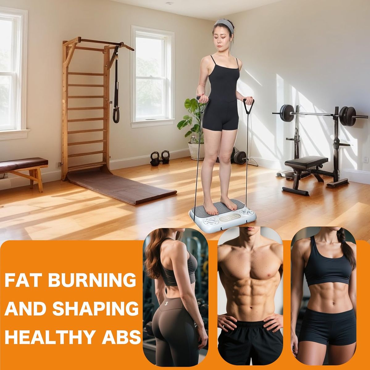 FLEXEE 6-in-1 Pilates Board Home Fitness Abs Board Adjustable Resistance