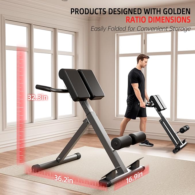 FLEXEE Adjustable folding Roman chair, multifunctional home back trainer