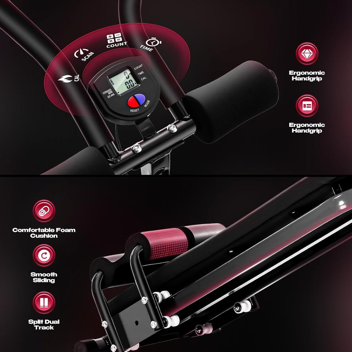 FLEXEE Ab Workout Machine with LCD Monitor