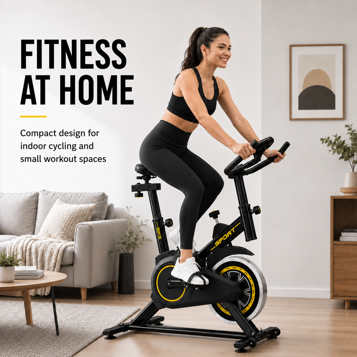 Flexee Exercise Bike - Indoor Cycling Bike with Adjustable Resistance